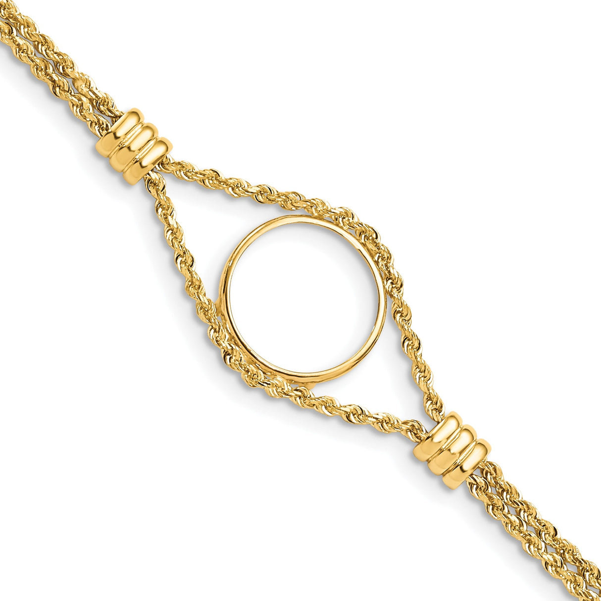 17 mm 14k Yellow Gold coin bezel for 16.5 mm Coin