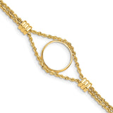 17 mm 14k Yellow Gold coin bezel for 16.5 mm Coin