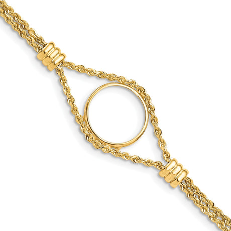 17 mm 14k Yellow Gold coin bezel for 16.5 mm Coin
