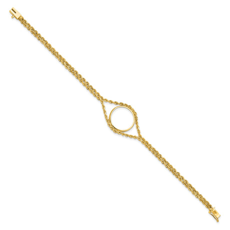 17 mm 14k Yellow Gold coin bezel for 16.5 mm Coin — alternate view