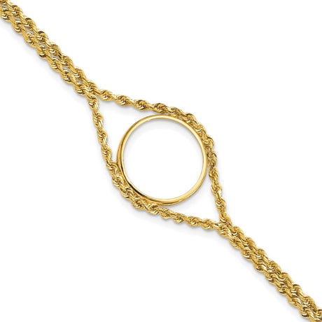 17 mm 14k Yellow Gold coin bezel for 16.5 mm Coin