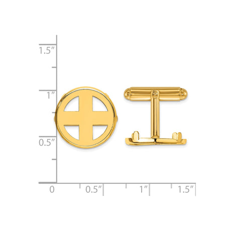 17 mm 14k Yellow Gold coin bezel for 16.5 mm Coin — size reference (ruler)