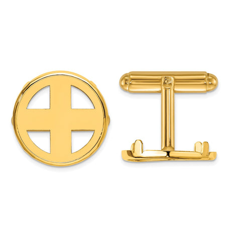17 mm 14k Yellow Gold coin bezel for 16.5 mm Coin