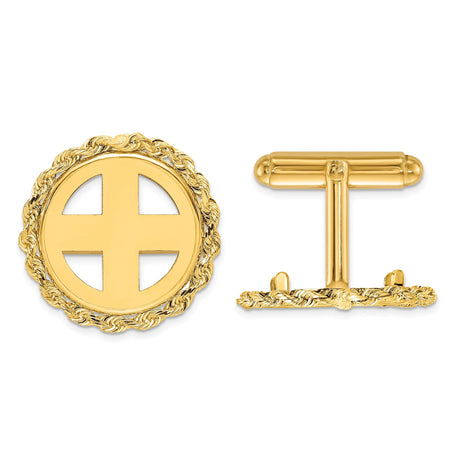 17 mm 14k Yellow Gold coin bezel for 16.5 mm Coin