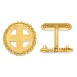 17 mm 14k Yellow Gold coin bezel for 16.5 mm Coin