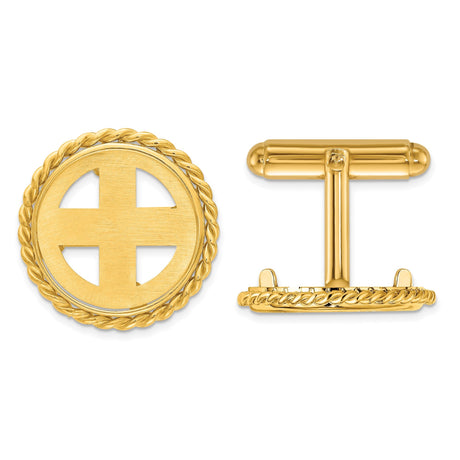 17 mm 14k Yellow Gold coin bezel for 16.5 mm Coin