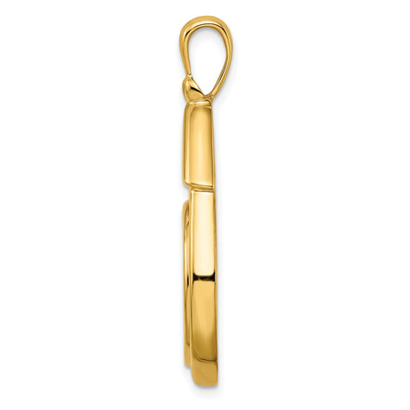 17 mm 14k Yellow Gold coin bezel for 16.5 mm Coin — alternate view