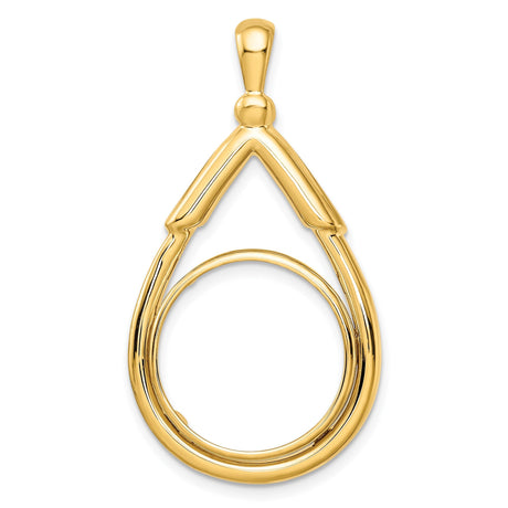 17 mm 14k Yellow Gold coin bezel for 16.5 mm Coin