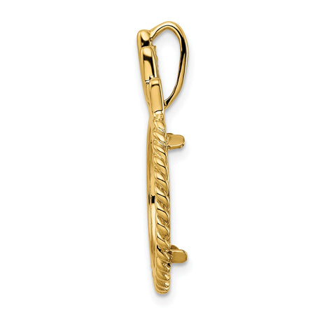 17 mm 14k Yellow Gold coin bezel for 16.5 mm Coin — alternate view