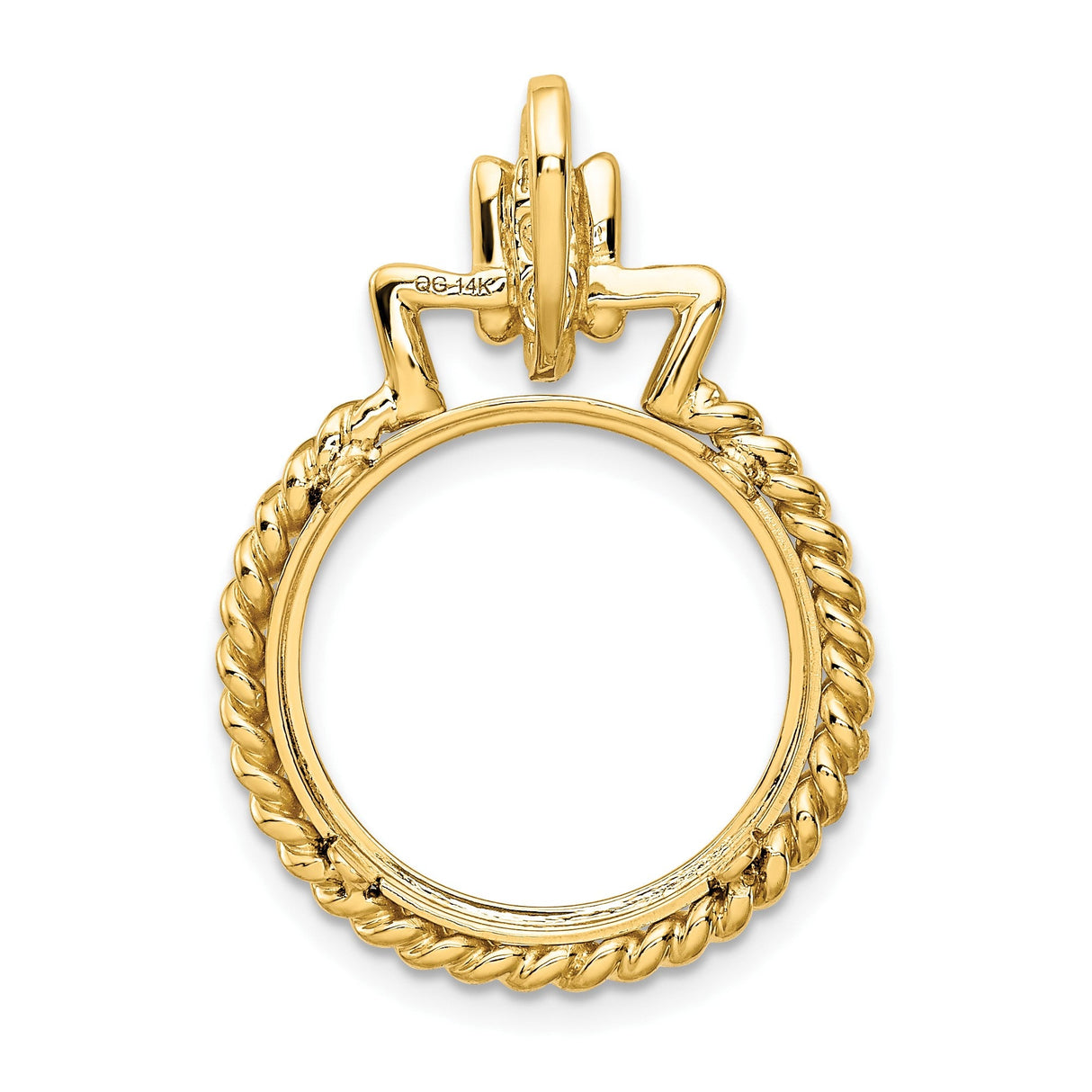 17 mm 14k Yellow Gold coin bezel for 16.5 mm Coin — additional image