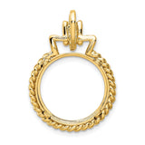 17 mm 14k Yellow Gold coin bezel for 16.5 mm Coin — additional image