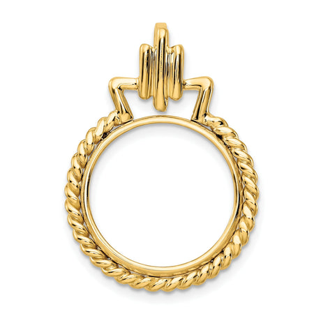 17 mm 14k Yellow Gold coin bezel for 16.5 mm Coin