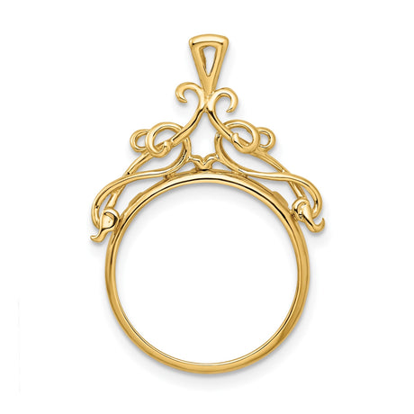 17 mm 14k Yellow Gold coin bezel for 16.5 mm Coin