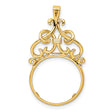 17 mm 14k Yellow Gold coin bezel for 16.5 mm Coin