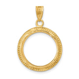 17 mm 14k Yellow Gold coin bezel for 16.5 mm Coin — additional image
