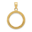 17 mm 14k Yellow Gold coin bezel for 16.5 mm Coin