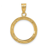 17 mm 14k Yellow Gold coin bezel for 16.5 mm Coin — additional image