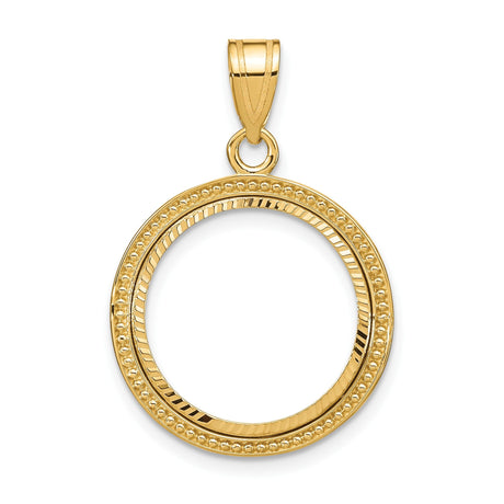 17 mm 14k Yellow Gold coin bezel for 16.5 mm Coin