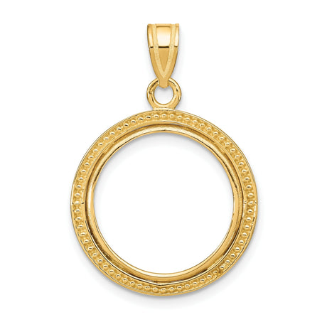 17 mm 10k Yellow Gold coin bezel for 16.5 mm Coin