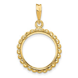 17 mm 14k Yellow Gold coin bezel for 16.5 mm Coin — additional image