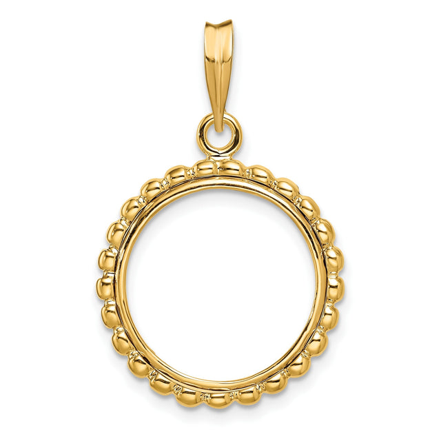 17 mm 14k Yellow Gold coin bezel for 16.5 mm Coin