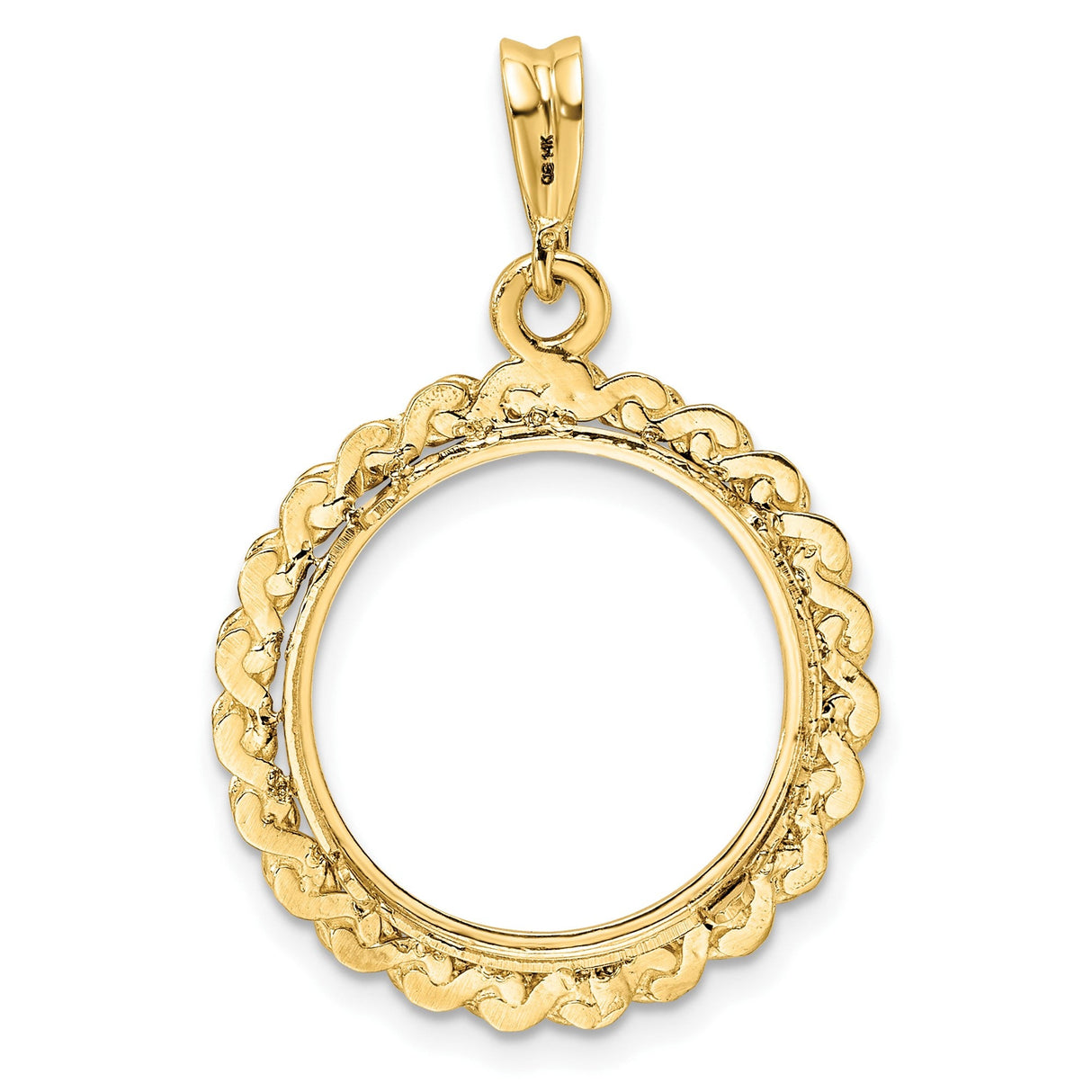 17 mm 14k Yellow Gold coin bezel for 16.5 mm Coin — additional image