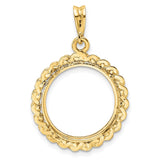 17 mm 14k Yellow Gold coin bezel for 16.5 mm Coin — additional image