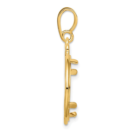 17 mm 14k Yellow Gold coin bezel for 16.5 mm Coin — alternate view
