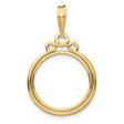 17 mm 14k Yellow Gold coin bezel for 16.5 mm Coin