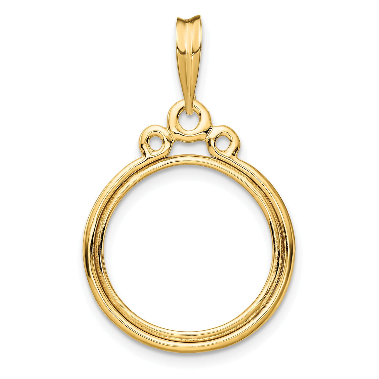 17 mm 14k Yellow Gold coin bezel for 16.5 mm Coin