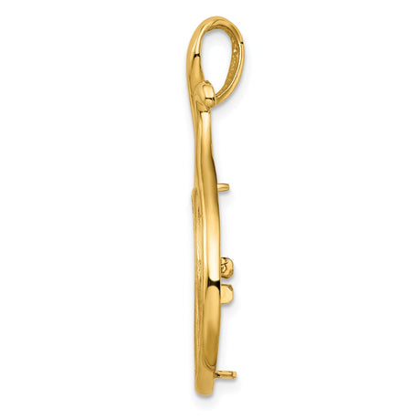 17 mm 14k Yellow Gold coin bezel for 16.5 mm Coin — alternate view