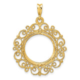 17 mm 14k Yellow Gold coin bezel for 16.5 mm Coin — additional image