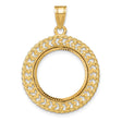 17 mm 14k Yellow Gold coin bezel for 16.5 mm Coin