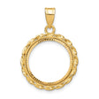 17 mm 14k Yellow Gold coin bezel for 16.5 mm Coin