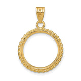 17 mm 14k Yellow Gold coin bezel for 16.5 mm Coin — additional image