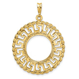 17 mm 14k Yellow Gold coin bezel for 16.5 mm Coin — additional image