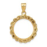 17 mm 14k Yellow Gold coin bezel for 16.5 mm Coin — additional image