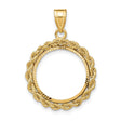 17 mm 14k Yellow Gold coin bezel for 16.5 mm Coin