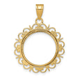 17 mm 14k Yellow Gold coin bezel for 16.5 mm Coin