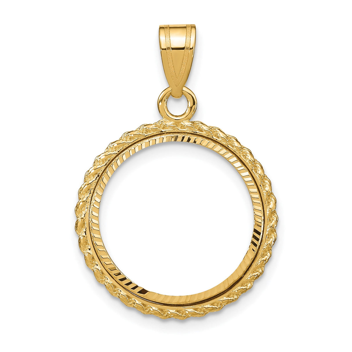 17 mm 10k Yellow Gold coin bezel for 16.5 mm Coin