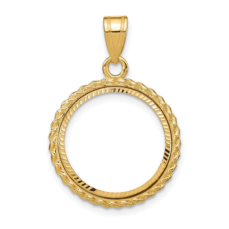 17 mm 10k Yellow Gold coin bezel for 16.5 mm Coin