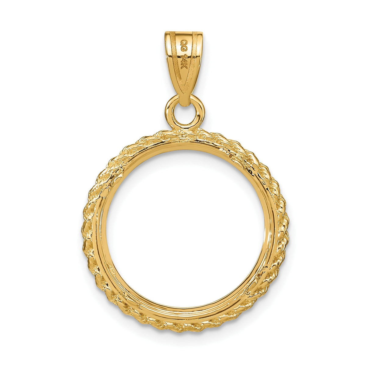 17 mm 14k Yellow Gold coin bezel for 16.5 mm Coin — additional image