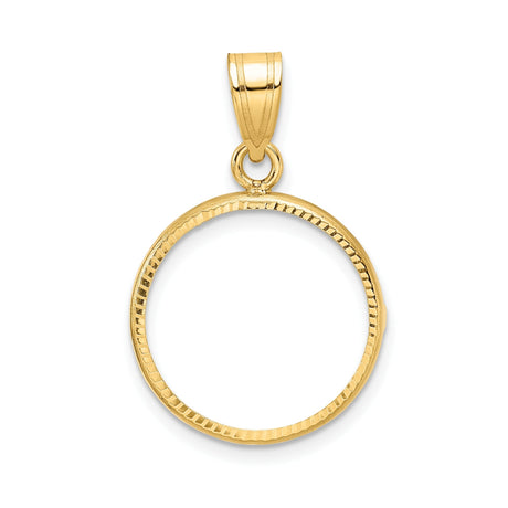 17 mm 10k Yellow Gold coin bezel for 16.5 mm Coin