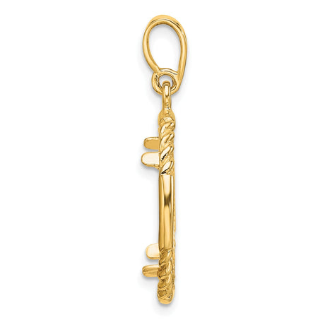 17 mm 14k Yellow Gold coin bezel for 16.5 mm Coin — alternate view