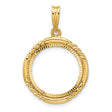 17 mm 14k Yellow Gold coin bezel for 16.5 mm Coin