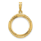 17 mm 14k Yellow Gold coin bezel for 16.5 mm Coin