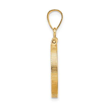 17 mm 14k Yellow Gold coin bezel for 16.5 mm Coin — alternate view