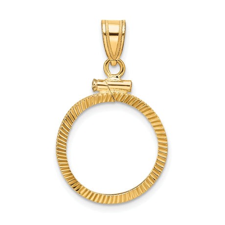 17 mm 14k Yellow Gold coin bezel for 16.5 mm Coin
