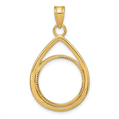 17 mm 14k Yellow Gold coin bezel for 16.5 mm Coin
