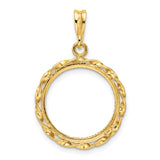 17 mm 14k Yellow Gold coin bezel for 16.5 mm Coin — additional image
